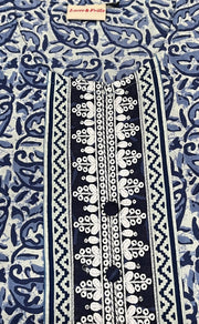 Lavender Manga Motif Jaipuri Cotton Short Kurti. Pure Versatile Cotton. | Laces and Frills - Laces and Frills