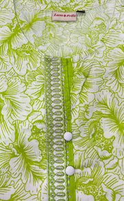 Green Garden Jaipuri Cotton Short Kurti. Pure Versatile Cotton. | Laces and Frills - Laces and Frills