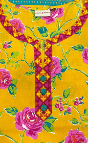 Yellow Garden Jaipur Cotton Short Kurti. Pure Versatile Cotton. | Laces and Frills