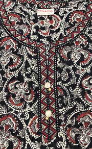 Black Garden Jaipur Cotton Short Kurti. Pure Versatile Cotton. | Laces and Frills