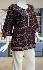 Violet Garden Jaipur Cotton Short Kurti. Pure Versatile Cotton. | Laces and Frills