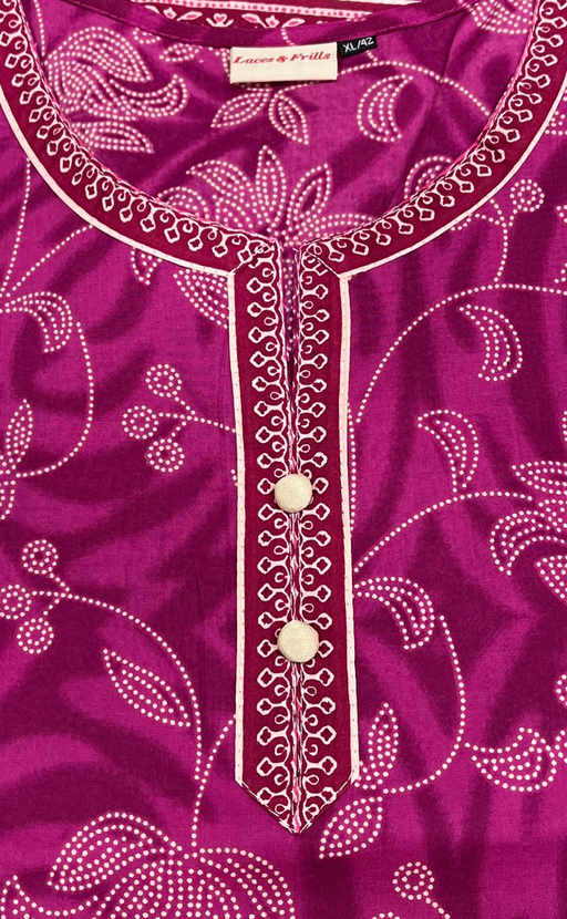 Purple Garden Jaipur Cotton Short Kurti. Pure Versatile Cotton. | Laces and Frills