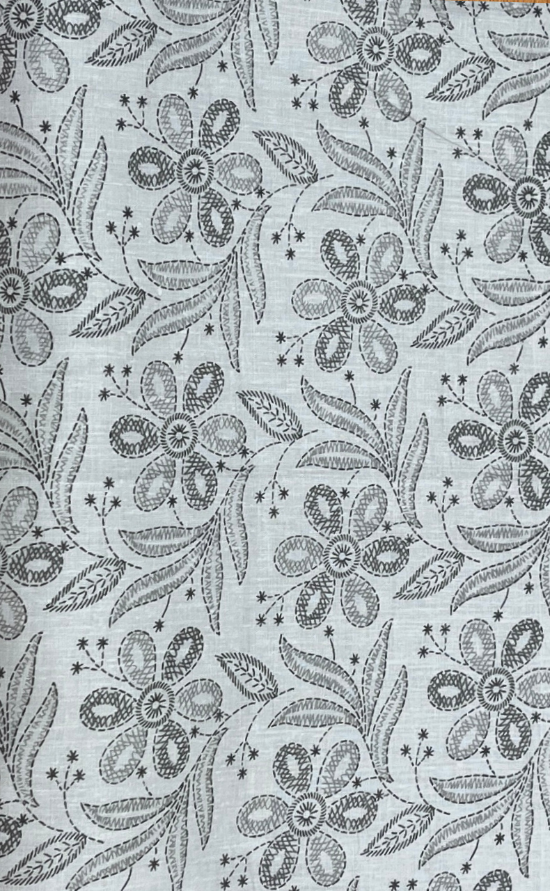 Blanket | Dohar. Grey Floral soft & Cozy. Two Pc Single bed | Laces and Frills