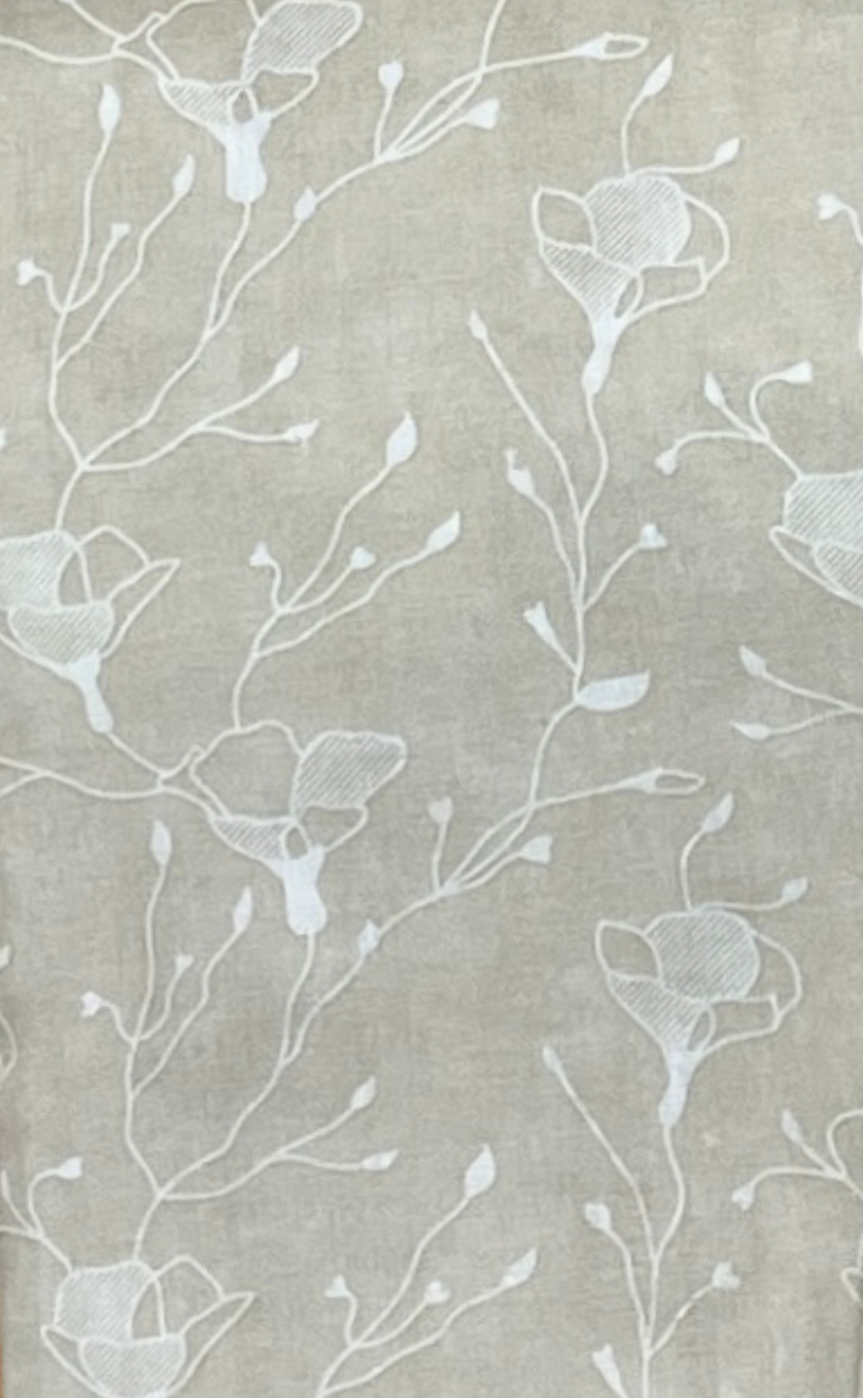 Blanket | Dohar. Beige Flora soft & Cozy. Two Pc Single bed | Laces and Frills