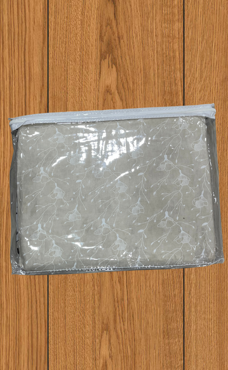 Blanket | Dohar. Beige Flora soft & Cozy. Two Pc Single bed | Laces and Frills