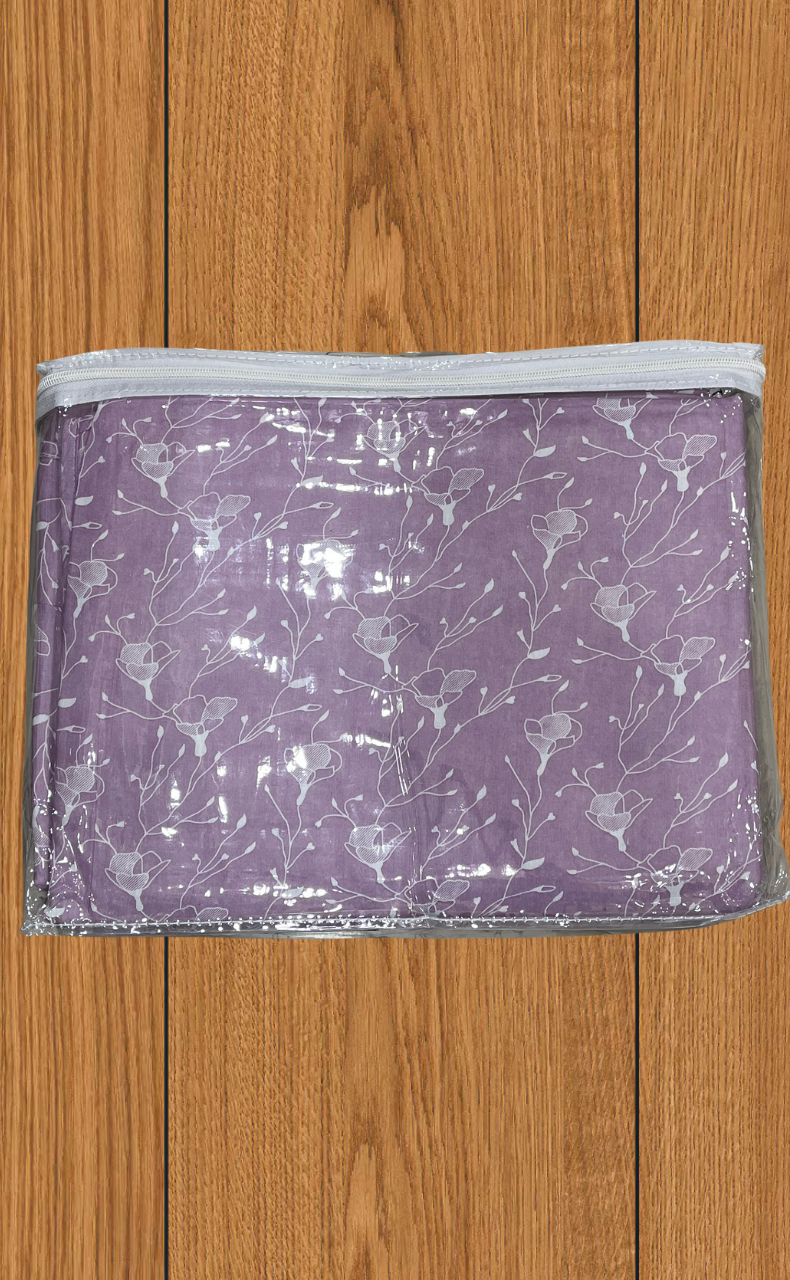 Blanket | Dohar. Lavender Flora soft & Cozy. Two Pc Single bed | Laces and Frills