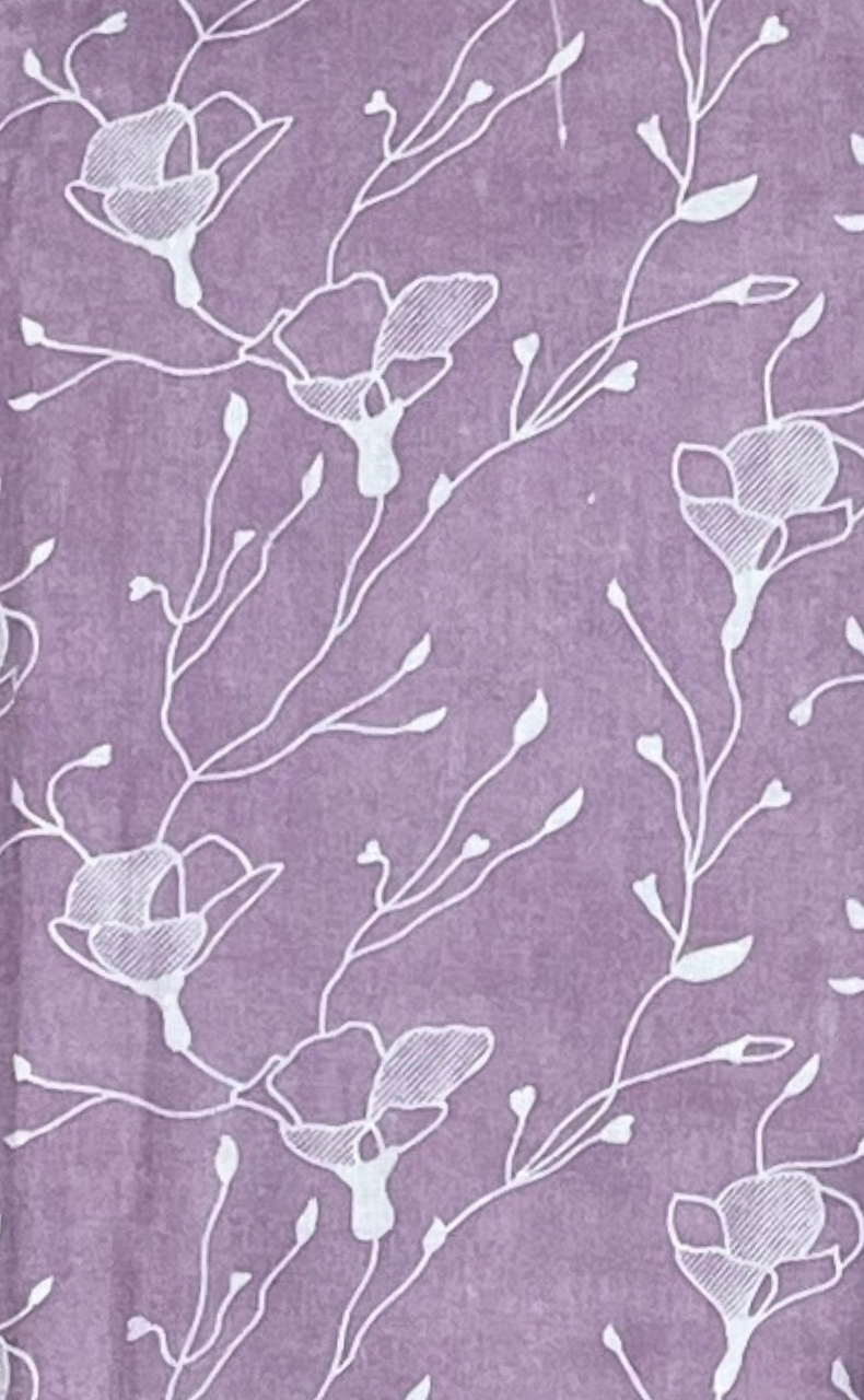 Blanket | Dohar. Lavender Flora soft & Cozy. Two Pc Single bed | Laces and Frills