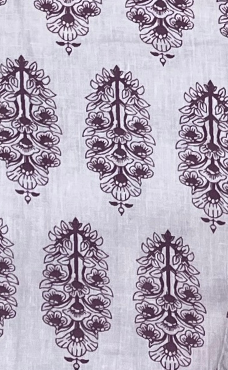 Blanket | Dohar. Purple Garden soft & Cozy. Two Pc Single bed | Laces and Frills