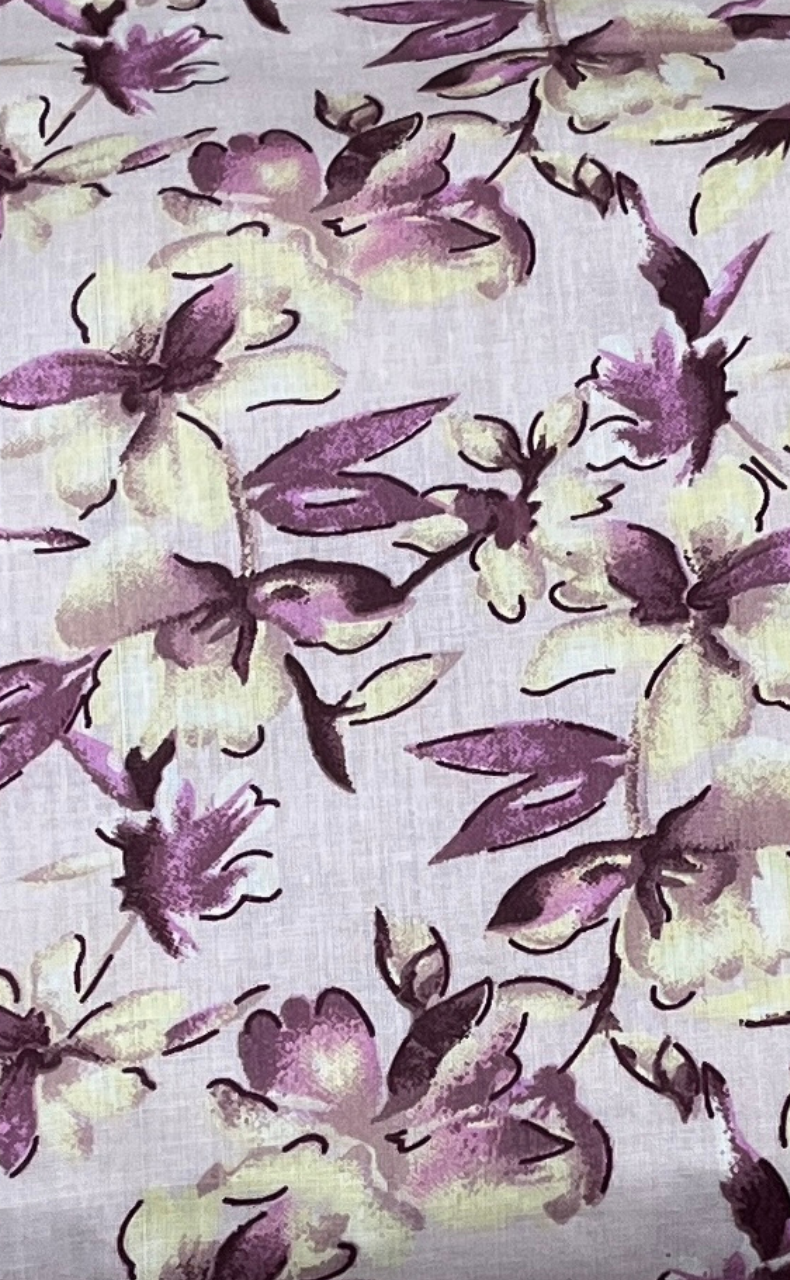 Blanket | Dohar. Purple Garden soft & Cozy. Two Pc Single bed | Laces and Frills