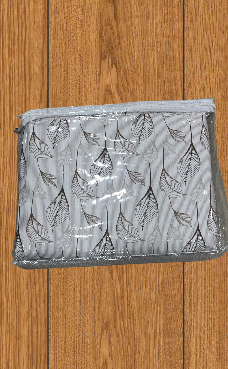 Blanket | Dohar. Brown Leafy soft & Cozy. Two Pc Single bed | Laces and Frills