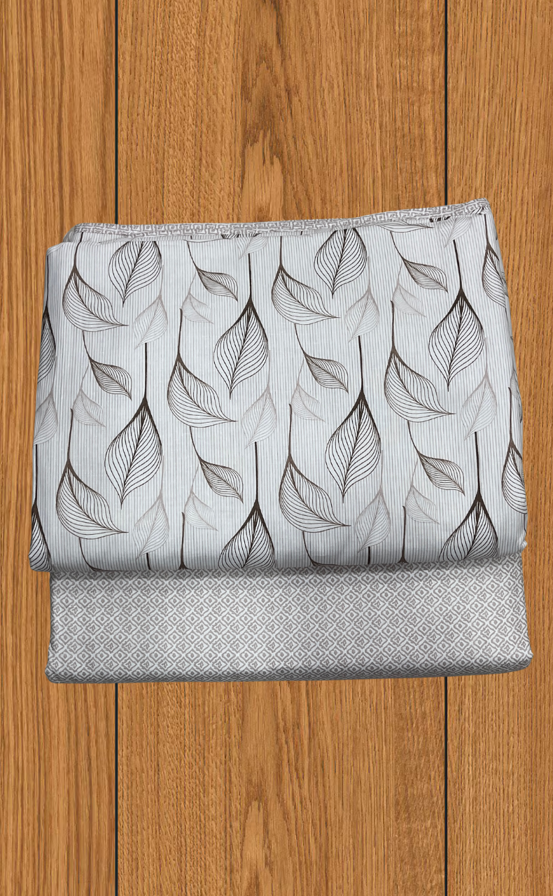 Blanket | Dohar. Brown Leafy soft & Cozy. Two Pc Single bed | Laces and Frills