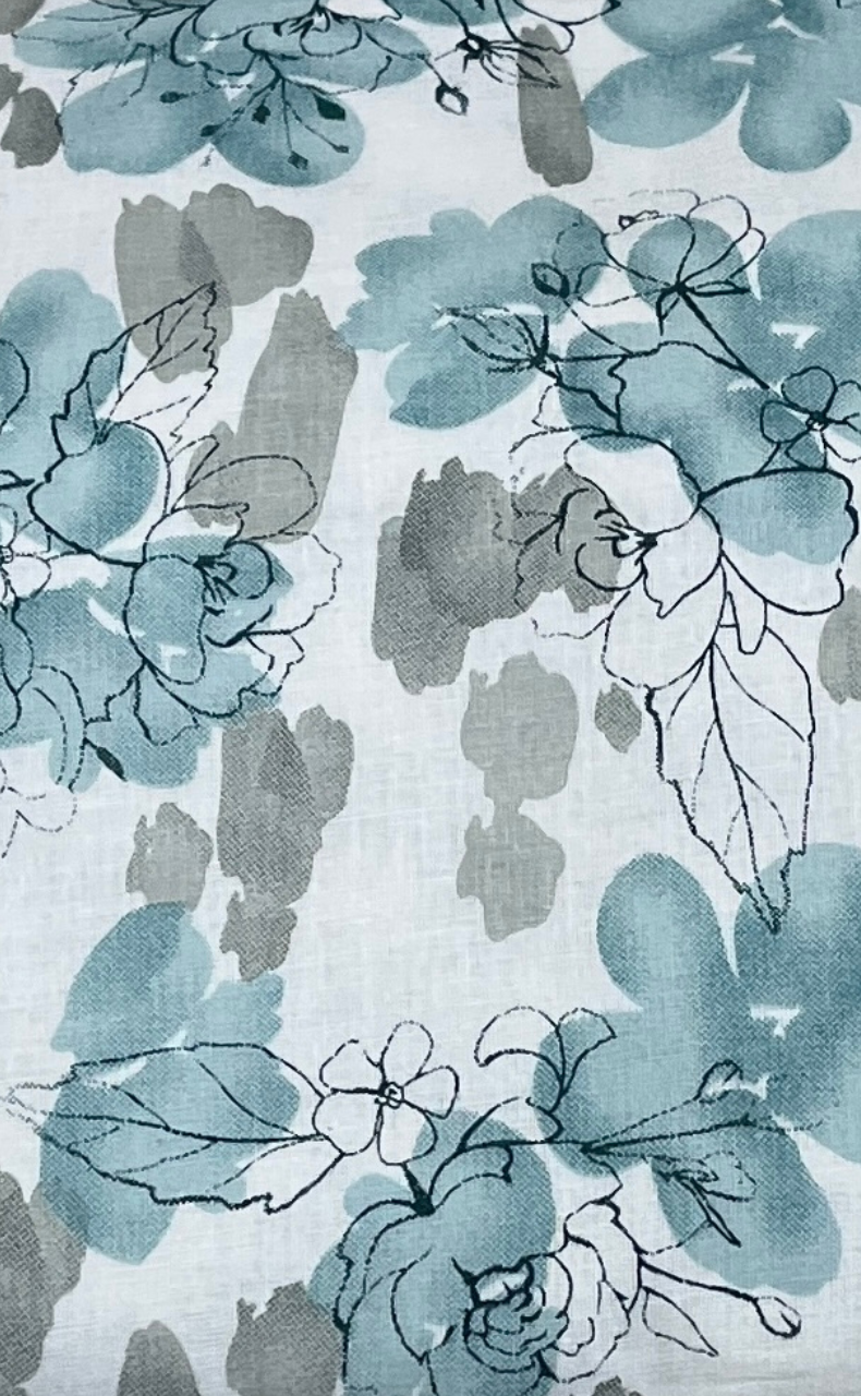 Blanket | Dohar. Sea Green Flora soft & Cozy. Two Pc Single bed | Laces and Frills