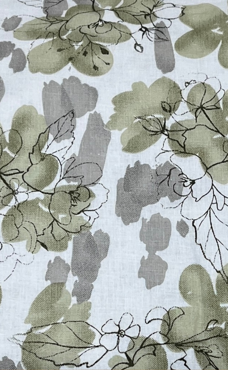 Blanket | Dohar. Pista Green Flora soft & Cozy. Two Pc Single bed | Laces and Frills