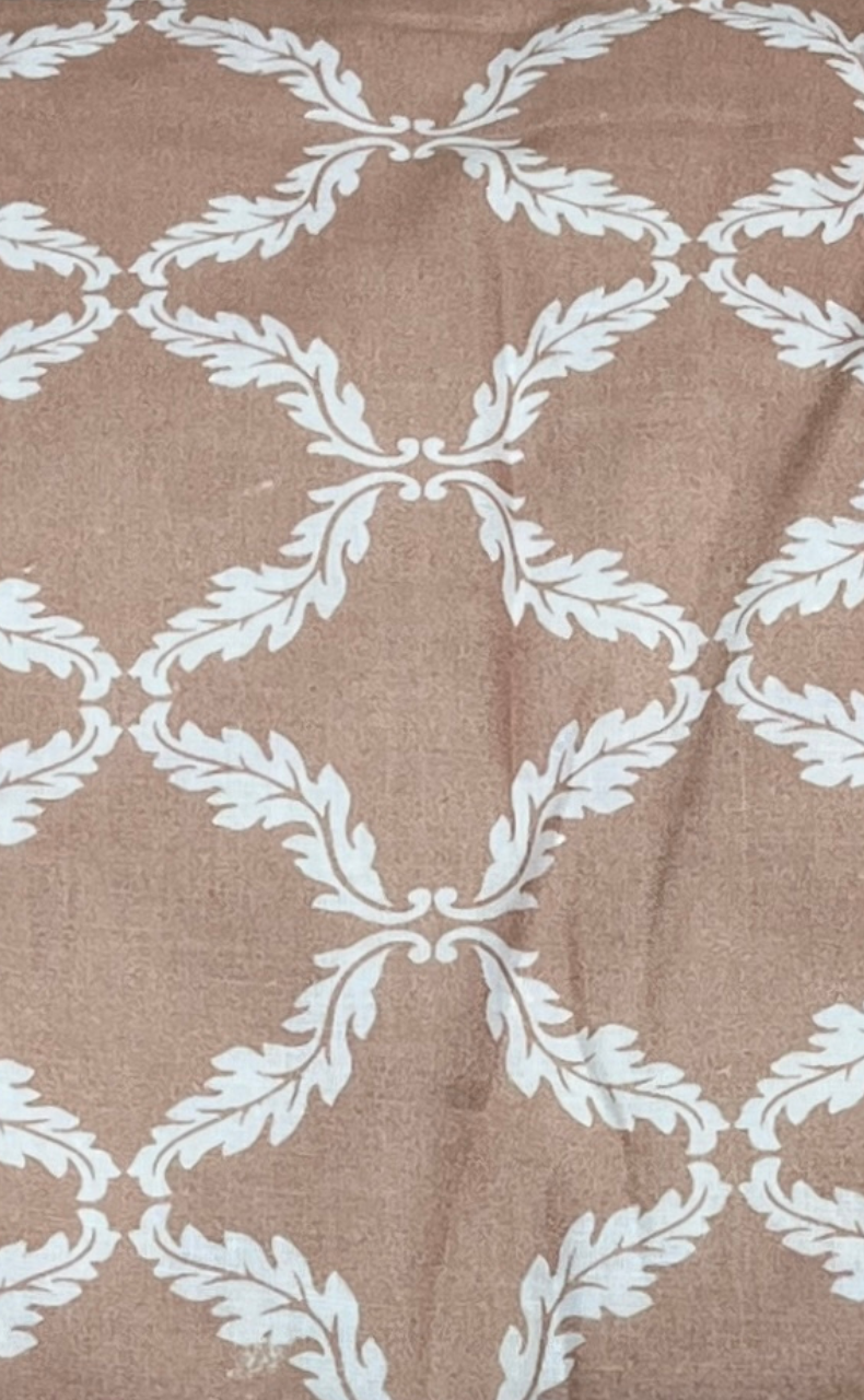 Blanket | Dohar. Peach Leafy soft & Cozy. Two Pc Single bed | Laces and Frills