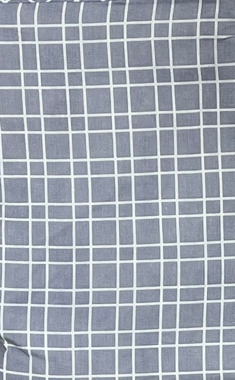 Blanket | Dohar. Grey Flora soft & Cozy. Two Pc Single bed | Laces and Frills