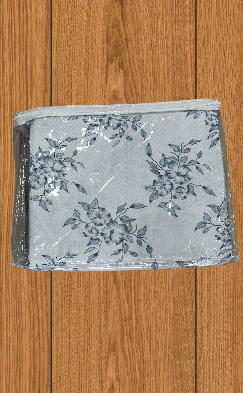 Blanket | Dohar. Blue Garden soft & Cozy. Two Pc Single bed | Laces and Frills