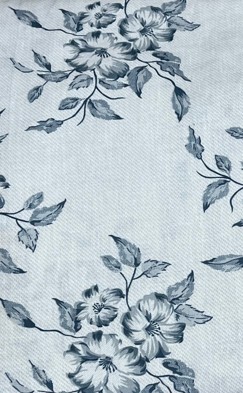 Blanket | Dohar. Blue Garden soft & Cozy. Two Pc Single bed | Laces and Frills