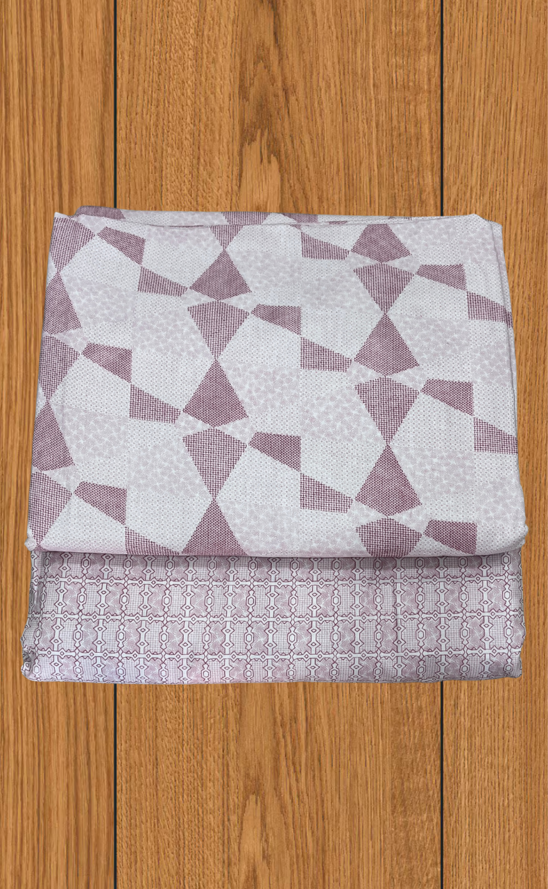 Blanket | Dohar. Pink Abstract soft & Cozy. Two Pc Single bed | Laces and Frills