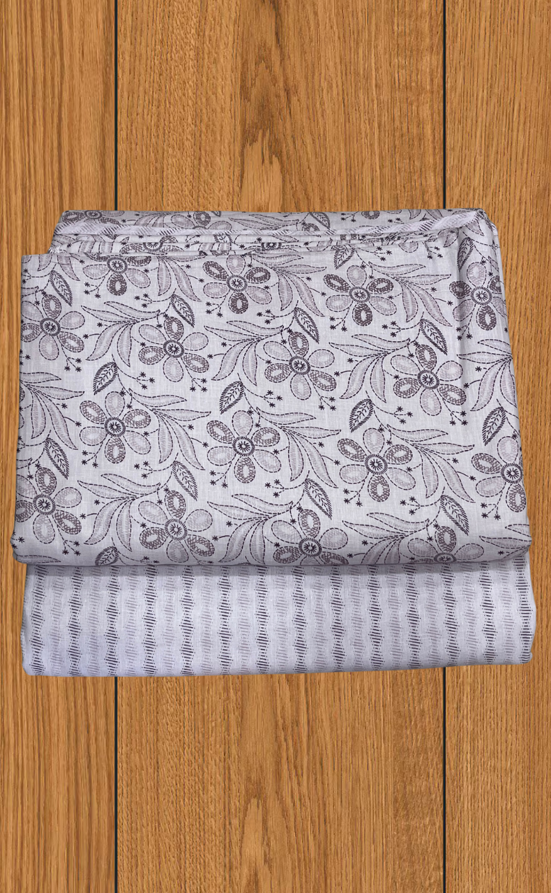 Blanket | Dohar. Lavender Floral soft & Cozy. Two Pc Single bed | Laces and Frills