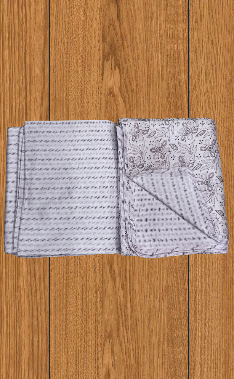 Blanket | Dohar. Lavender Floral soft & Cozy. Two Pc Single bed | Laces and Frills