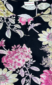 Black Garden Jaipur Cotton Co-ord Set.Pure Versatile Cotton. | Laces and Frills - Laces and Frills