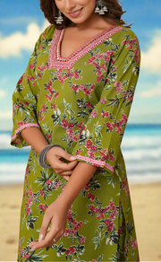 Green Garden Cotton Co-Ord Set. Pure Versatile Cotton. | Laces and Frills