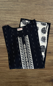 Black Stripes Cotton Co-Ord Set. Pure Versatile Cotton. | Laces and Frills