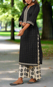 Black Stripes Cotton Co-Ord Set. Pure Versatile Cotton. | Laces and Frills