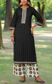 Black Stripes Cotton Co-Ord Set. Pure Versatile Cotton. | Laces and Frills