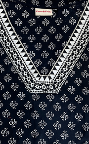 Black Tiny Flora Cotton Co-Ord Set. Pure Versatile Cotton. | Laces and Frills