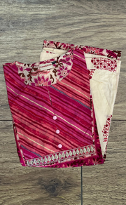 Pink Floral Cotton Kurti With Palazzo set . Pure Versatile Cotton. | Laces and Frills