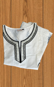 White/Black Floral Jaipur Cotton Co-Ord Set. Pure Versatile Cotton. | Laces and Frills