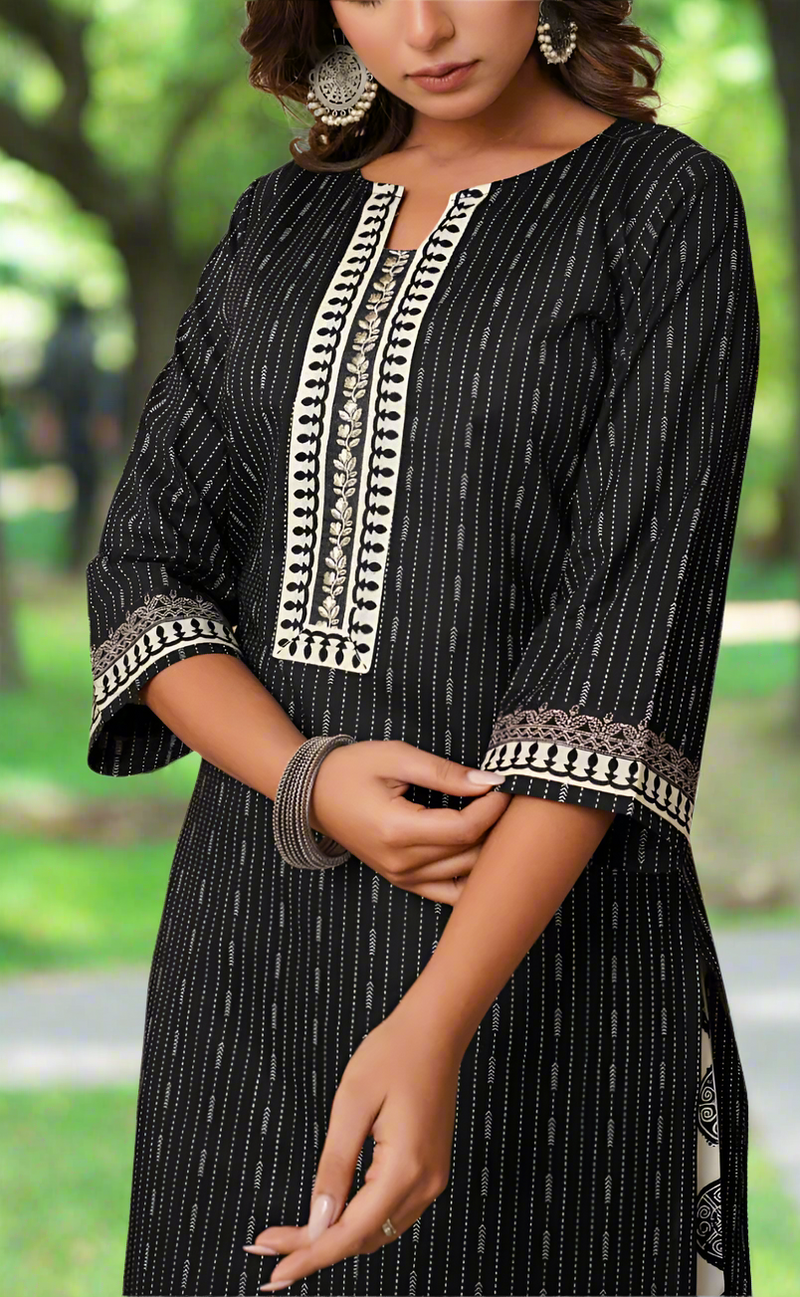 Black Stripes Cotton Co-Ord Set. Pure Versatile Cotton. | Laces and Frills