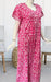 Pink Floral Pure Cotton 3XL Nighty . Pure Durable Cotton | Laces and Frills - Laces and Frills
