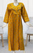 Yellow Floral Pure Cotton Free Size Full Sleeves Large Nighty . Pure Durable Cotton | Laces and Frills - Laces and Frills