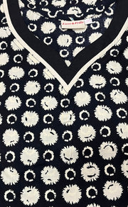 Black Flora Pure Cotton Kaftan .Pure Durable Cotton | Laces and Frills - Laces and Frills