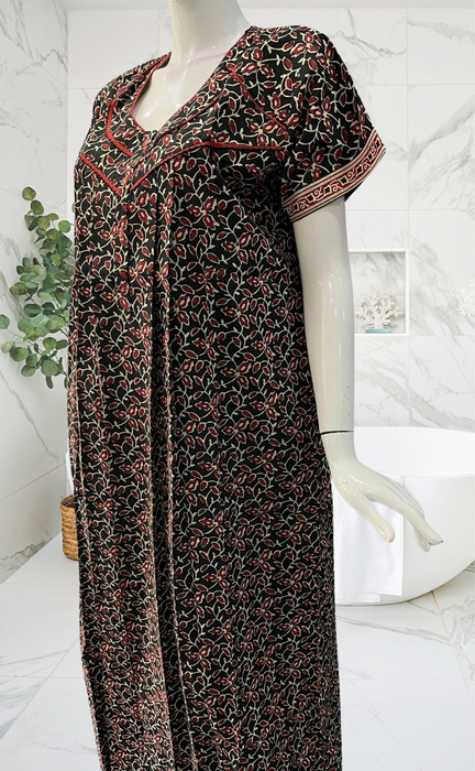 Black Garden Pure Cotton Nighty. Pure Durable Cotton | Laces and Frills