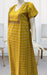 Yellow Bandini Pure Cotton Free Size Nighty. Pure Durable Cotton | Laces and Frills - Laces and Frills