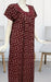 Maroon Floral Garden Spun Nighty. Flowy Spun Fabric | Laces and Frills - Laces and Frills