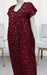 Maroon Garden Spun Nighty. Flowy Spun Fabric | Laces and Frills - Laces and Frills