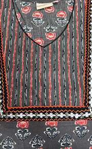 Beige Floral Pure Cotton Nighty. Pure Durable Cotton | Laces and Frills - Laces and Frills