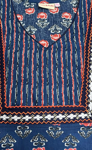 Blue Floral Pure Cotton Nighty. Pure Durable Cotton | Laces and Frills - Laces and Frills