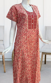 Pink Batik Pure Cotton Nighty. Pure Durable Cotton | Laces and Frills - Laces and Frills