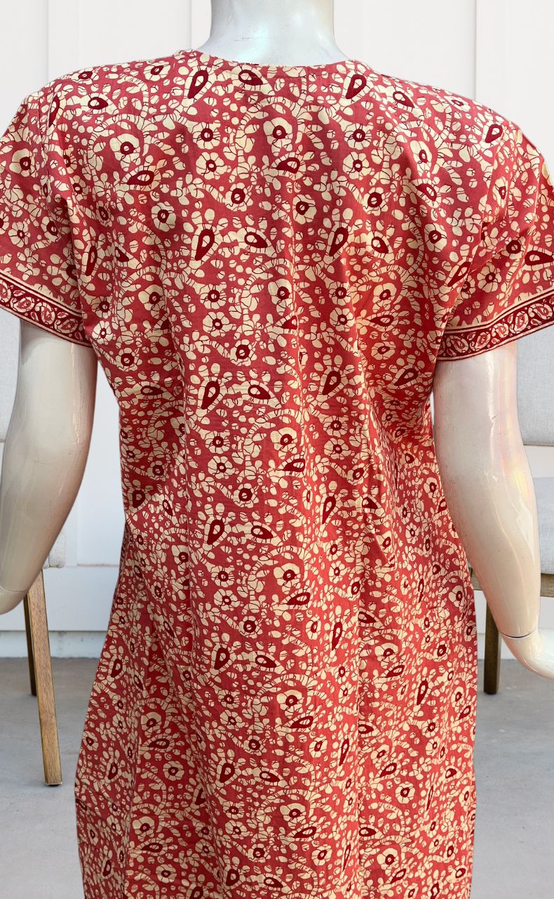 Pink Batik Pure Cotton Nighty. Pure Durable Cotton | Laces and Frills - Laces and Frills