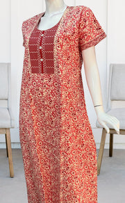 Pink Batik Pure Cotton Nighty. Pure Durable Cotton | Laces and Frills - Laces and Frills