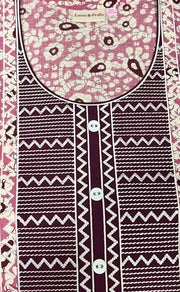 Onion Pink Batik Pure Cotton Nighty. Pure Durable Cotton | Laces and Frills - Laces and Frills