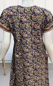 Blue/Green Garden Pure Cotton Nighty. Pure Durable Cotton | Laces and Frills - Laces and Frills