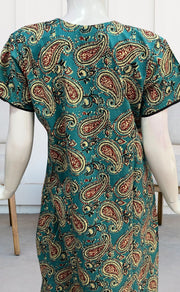 Sky Blue/Black Manga Motif Pure Cotton Nighty. Pure Durable Cotton | Laces and Frills - Laces and Frills