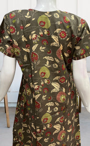 Brown Garden Pure Cotton Nighty. Pure Durable Cotton | Laces and Frills - Laces and Frills