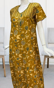 Mustard Garden Pure Cotton Nighty. Pure Durable Cotton | Laces and Frills - Laces and Frills